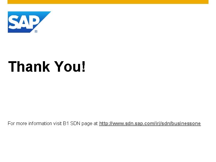 Thank You! For more information visit B 1 SDN page at http: //www. sdn.