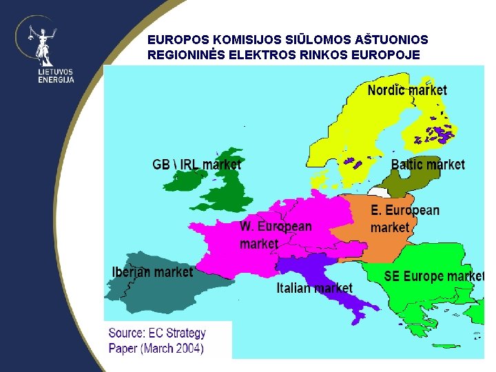 EUROPOS KOMISIJOS SIŪLOMOS AŠTUONIOS REGIONINĖS ELEKTROS RINKOS EUROPOJE 8 