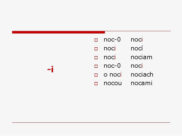 o o o -i o o o noc-0 noci noc-0 o noci nocou noci