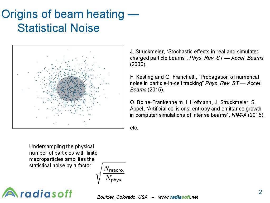 Origins of beam heating — Statistical Noise J. Struckmeier, “Stochastic effects in real and