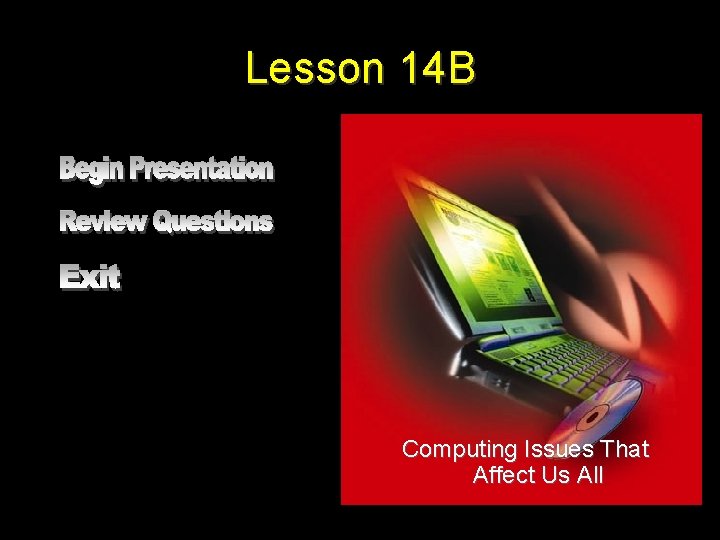Lesson 14 B Computing Issues That Affect Us All 