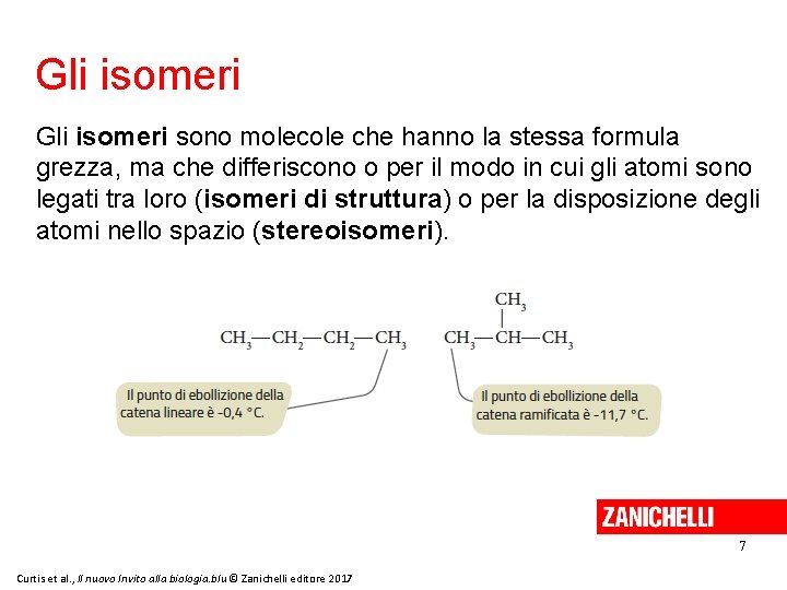 Gli isomeri sono molecole che hanno la stessa formula grezza, ma che differiscono o