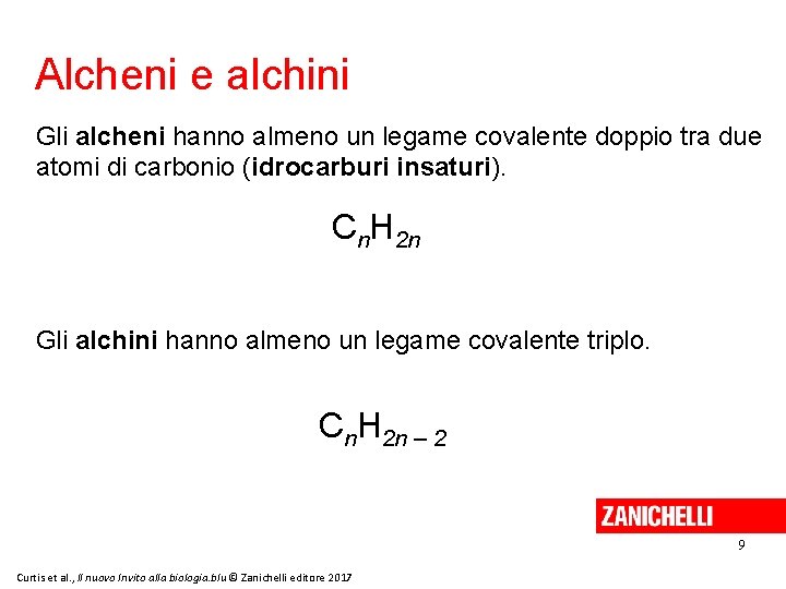 Alcheni e alchini Gli alcheni hanno almeno un legame covalente doppio tra due atomi