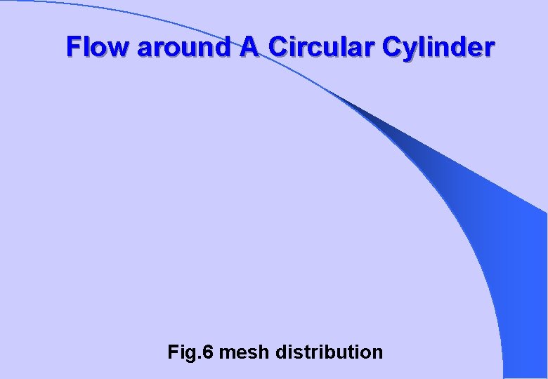 Flow around A Circular Cylinder Fig. 6 mesh distribution 