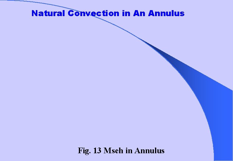 Natural Convection in An Annulus Fig. 13 Mseh in Annulus 