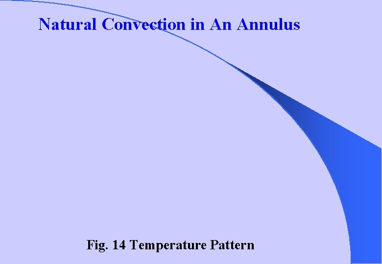 Natural Convection in An Annulus Fig. 14 Temperature Pattern 