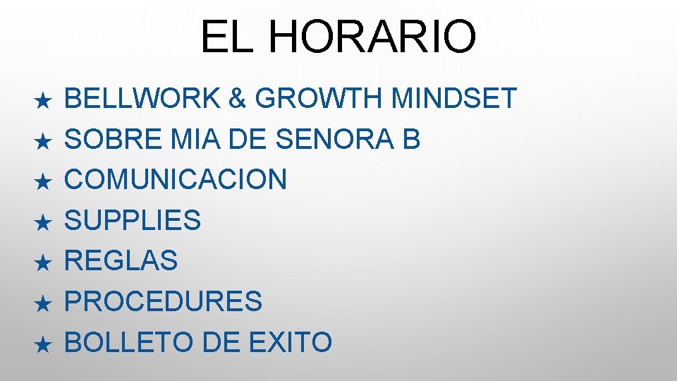 EL HORARIO ★ ★ ★ ★ BELLWORK & GROWTH MINDSET SOBRE MIA DE SENORA