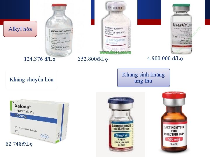 Alkyl hóa 124. 376 đ/Lọ Kháng chuyển hóa 62. 748đ/Lọ 352. 800đ/Lọ 4. 900.