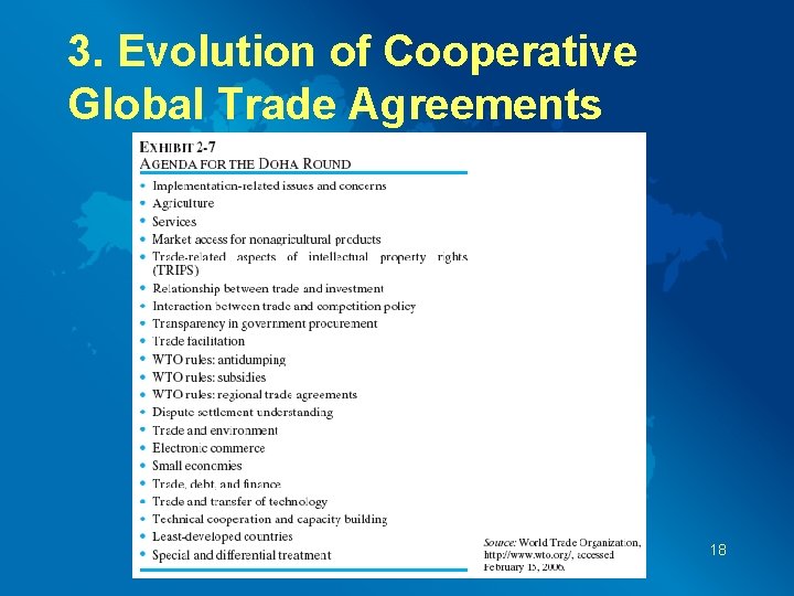 3. Evolution of Cooperative Global Trade Agreements 18 