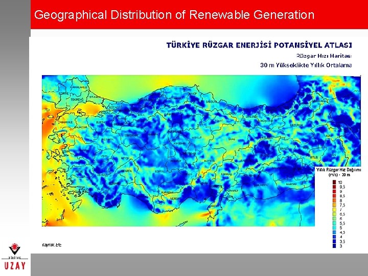Geographical Distribution of Renewable Generation 