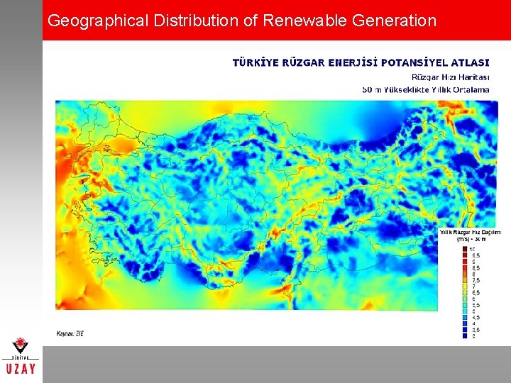 Geographical Distribution of Renewable Generation 