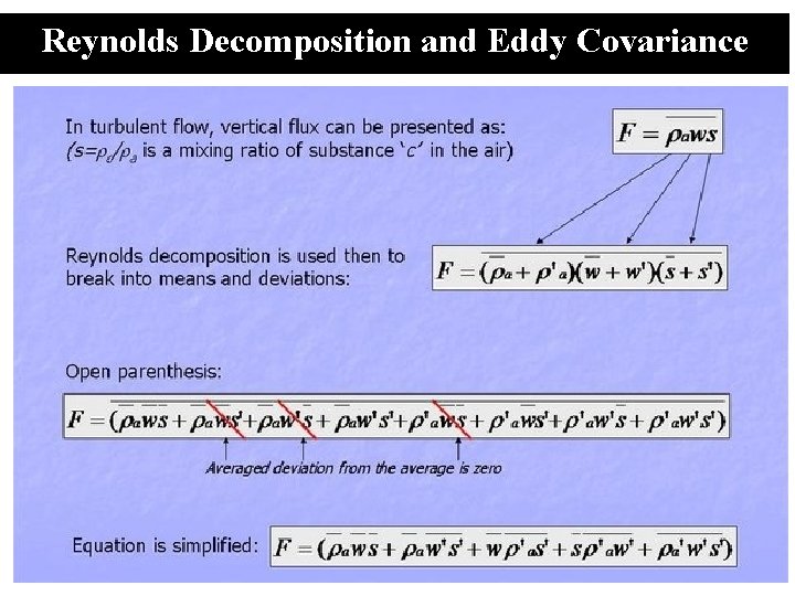 Reynolds Decomposition and Eddy Covariance ang 