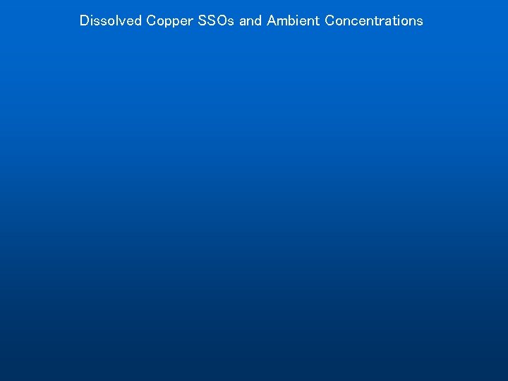 Dissolved Copper SSOs and Ambient Concentrations 