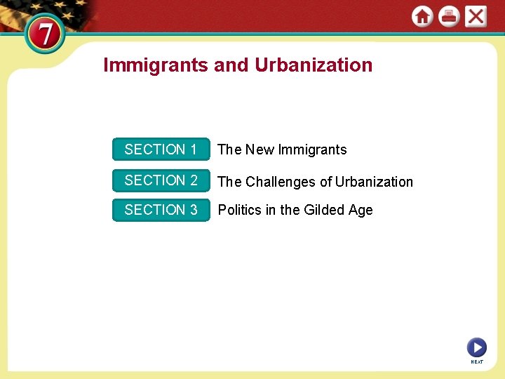 Immigrants and Urbanization SECTION 1 The New Immigrants SECTION 2 The Challenges of Urbanization