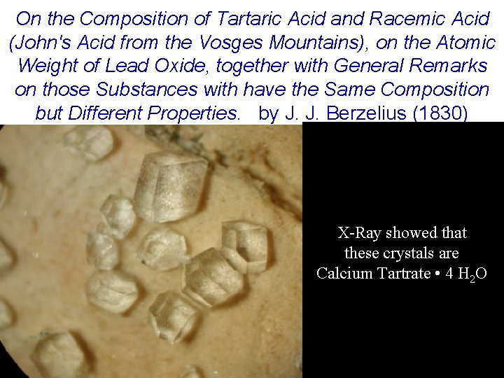 On the Composition of Tartaric Acid and Racemic Acid (John's Acid from the Vosges