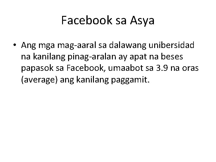 Facebook sa Asya • Ang mga mag-aaral sa dalawang unibersidad na kanilang pinag-aralan ay