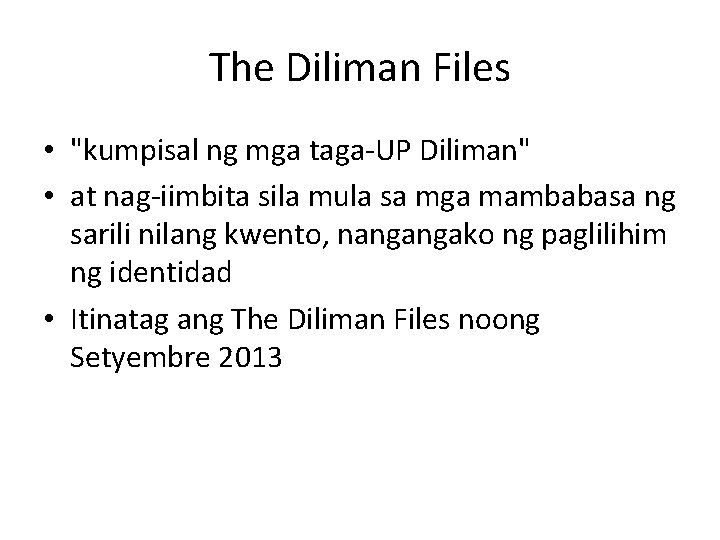 The Diliman Files • "kumpisal ng mga taga-UP Diliman" • at nag-iimbita sila mula