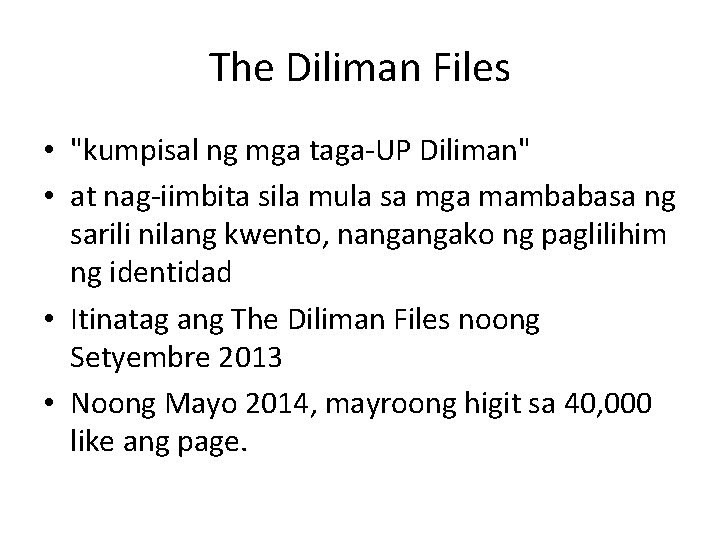 The Diliman Files • "kumpisal ng mga taga-UP Diliman" • at nag-iimbita sila mula