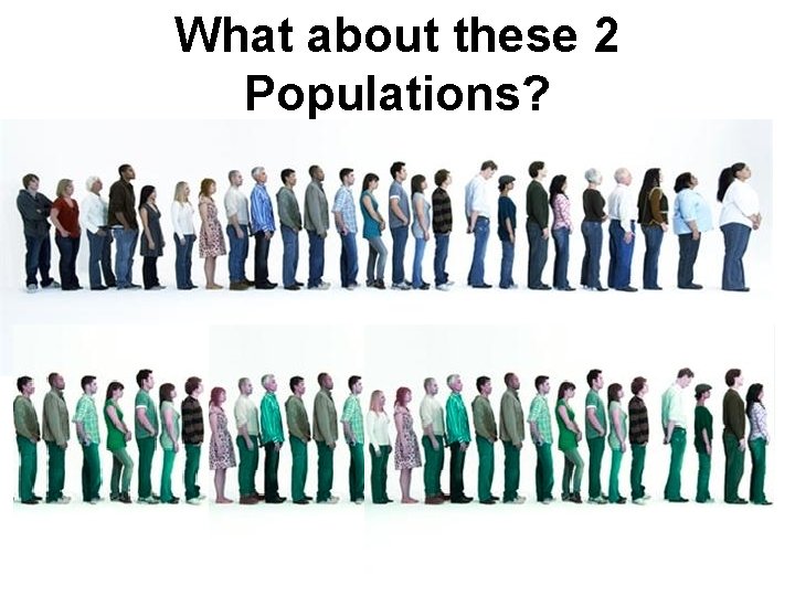 What about these 2 Populations? 