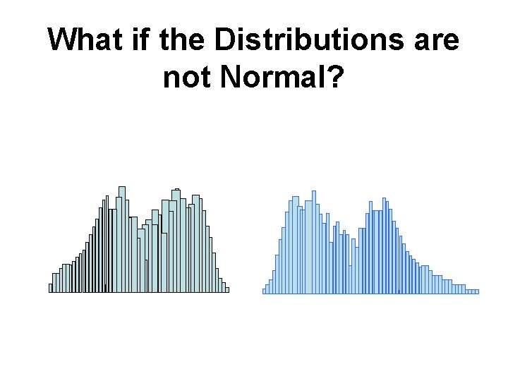 What if the Distributions are not Normal? 