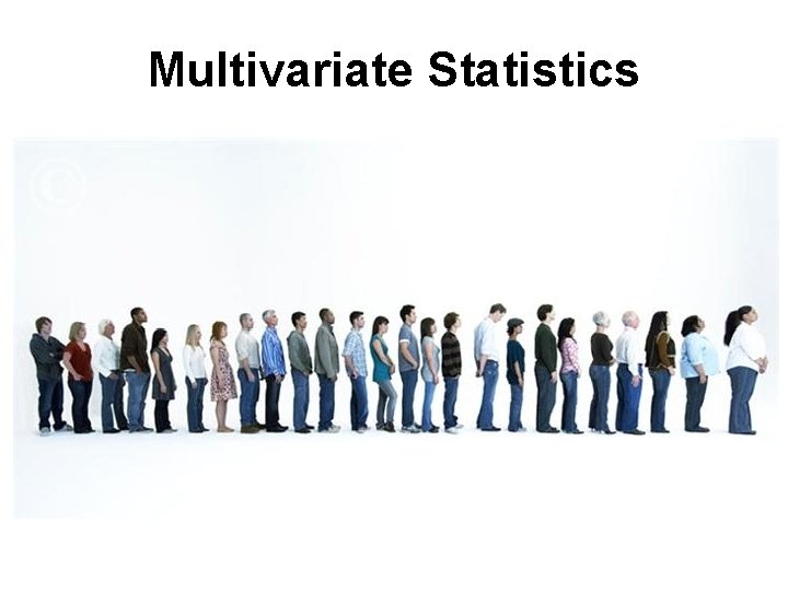 Multivariate Statistics 