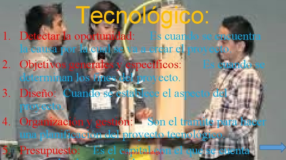 Tecnológico: 1. Detectar la oportunidad: Es cuando se encuentra la causa por la cual