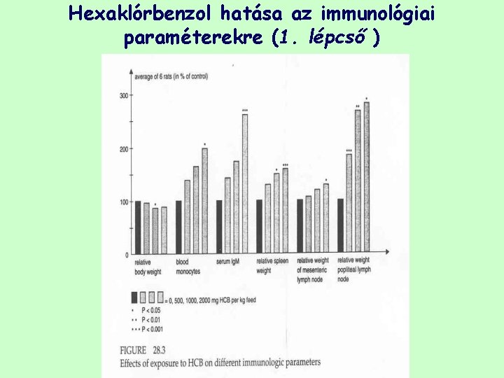 Hexaklórbenzol hatása az immunológiai paraméterekre (1. lépcső ) 