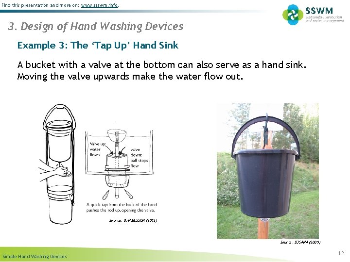 Find this presentation and more on: www. ssswm. info. 3. Design of Hand Washing