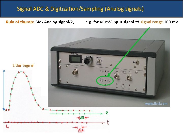 Signal ADC & Digitization/Sampling (Analog signals) Rule of thumb: Max Analog signal/2, e. g.