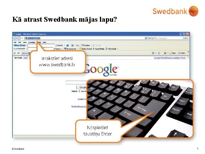 Kā atrast Swedbank mājas lapu? 