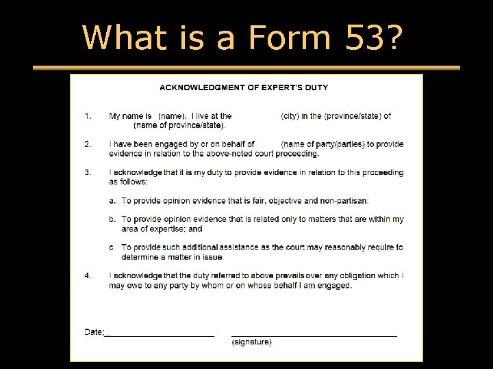 What is a Form 53? 