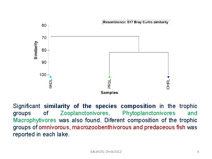 Significant similarity of the species composition in the trophic groups of Zooplanctonivores, Phytoplanctonivores and