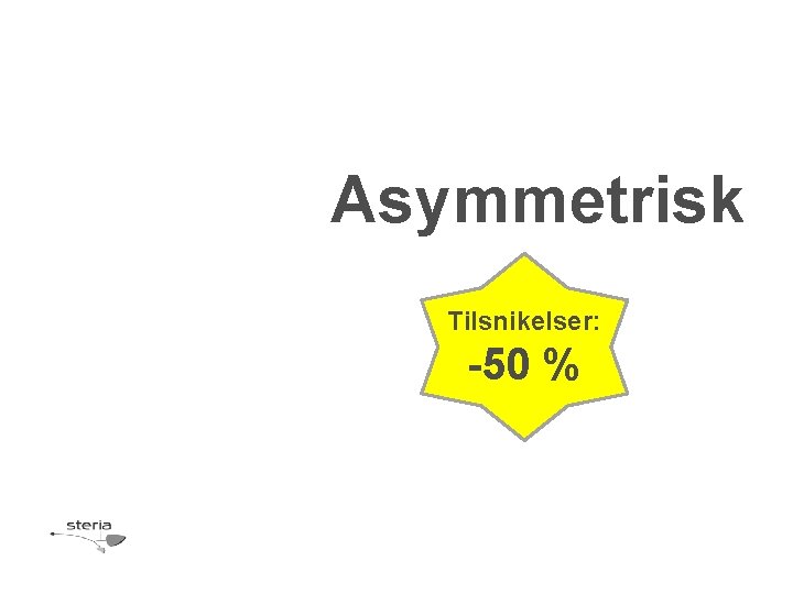 Asymmetrisk Tilsnikelser: -50 % 