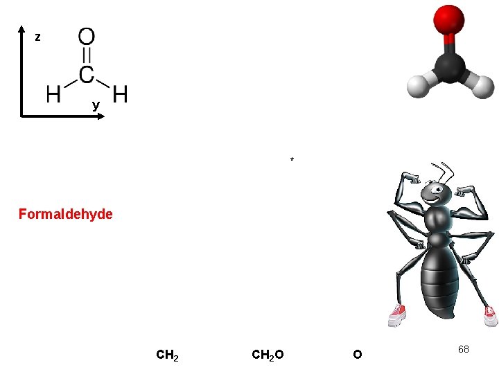 z y * Formaldehyde CH 2 O O 68 