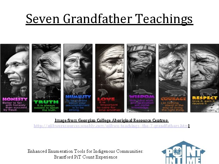 Seven Grandfather Teachings Image from Georgian College Aboriginal Resource Centres; http: //ojibweresources. weebly. com/ojibwe-teachings--the-7