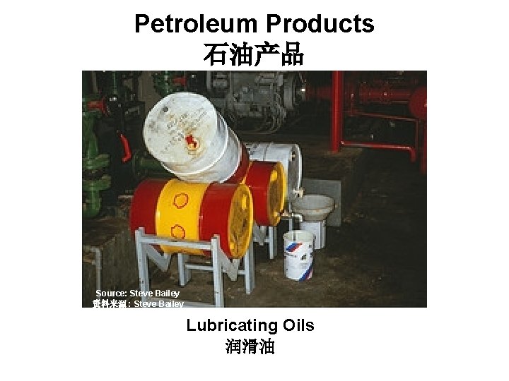 Petroleum Products 石油产品 Source: Steve Bailey 资料来源 : Steve Bailey Lubricating Oils 润滑油 
