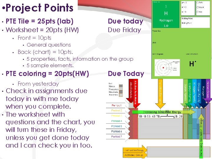  • Project Points • PTE Tile = 25 pts (lab) Due today •