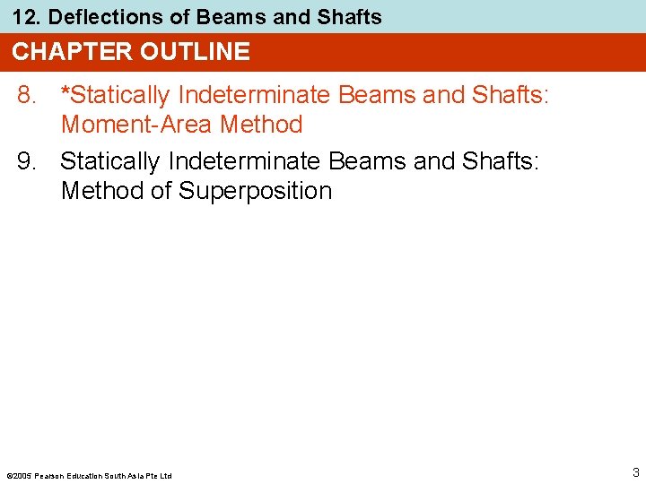 12. Deflections of Beams and Shafts CHAPTER OUTLINE 8. *Statically Indeterminate Beams and Shafts: