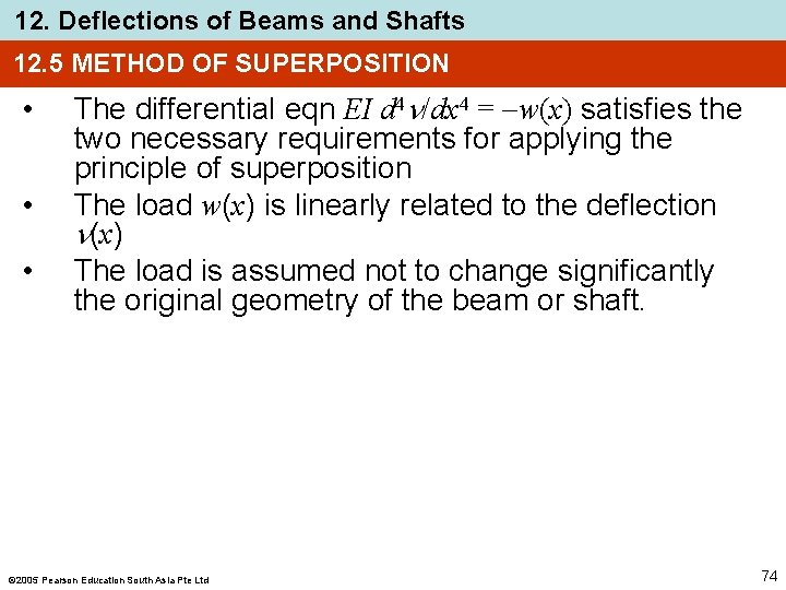 12. Deflections of Beams and Shafts 12. 5 METHOD OF SUPERPOSITION • • •