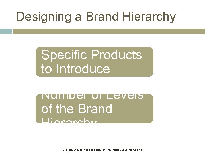 Designing a Brand Hierarchy Specific Products to Introduce Number of Levels of the Brand