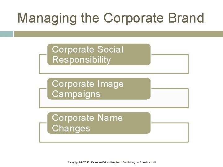 Managing the Corporate Brand Corporate Social Responsibility Corporate Image Campaigns Corporate Name Changes Copyright