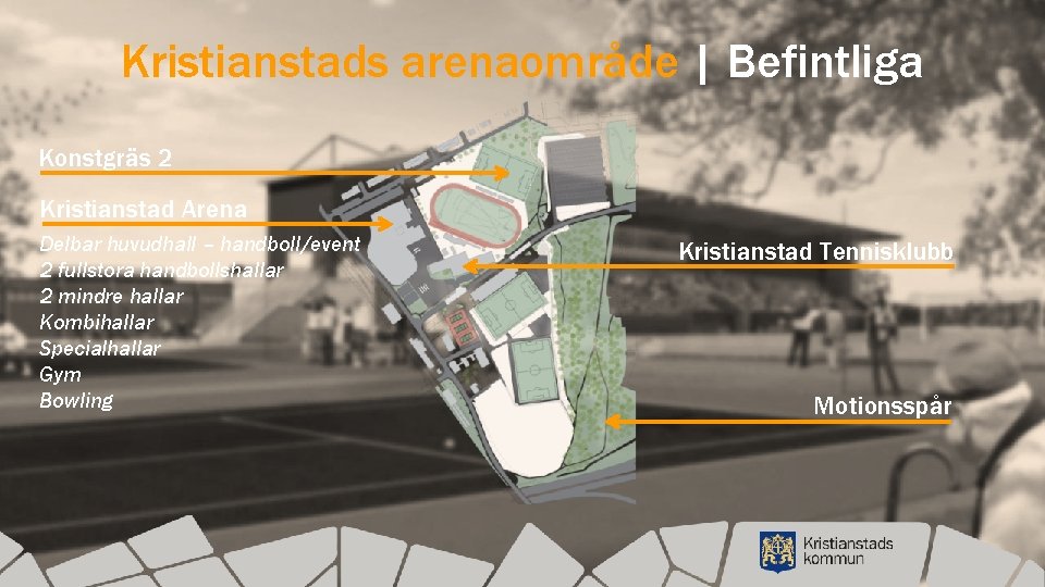 Kristianstads arenaområde | Befintliga Konstgräs 2 Kristianstad Arena Delbar huvudhall – handboll/event 2 fullstora