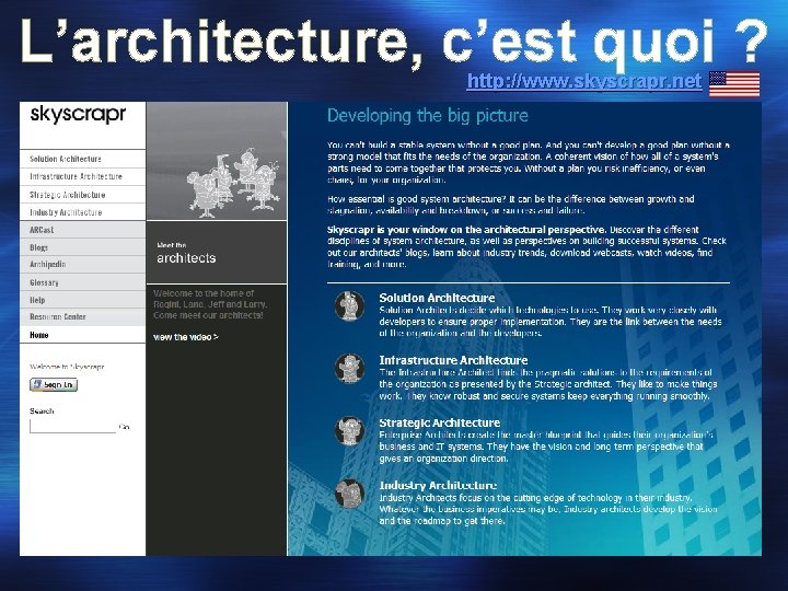 L’architecture, c’est quoi ? http: //www. skyscrapr. net 