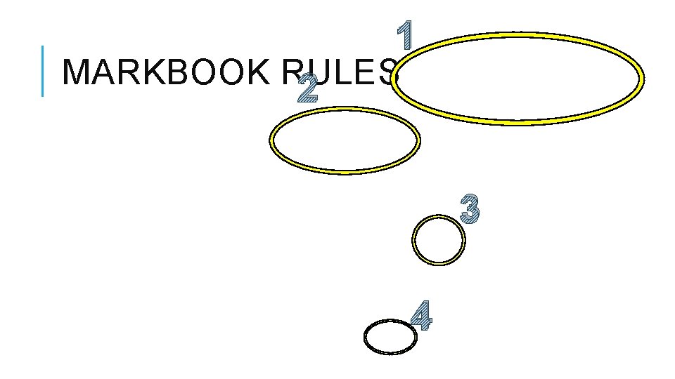 1 MARKBOOK RULES 2 3 4 1 MARKBOOK RULES 2 3 4