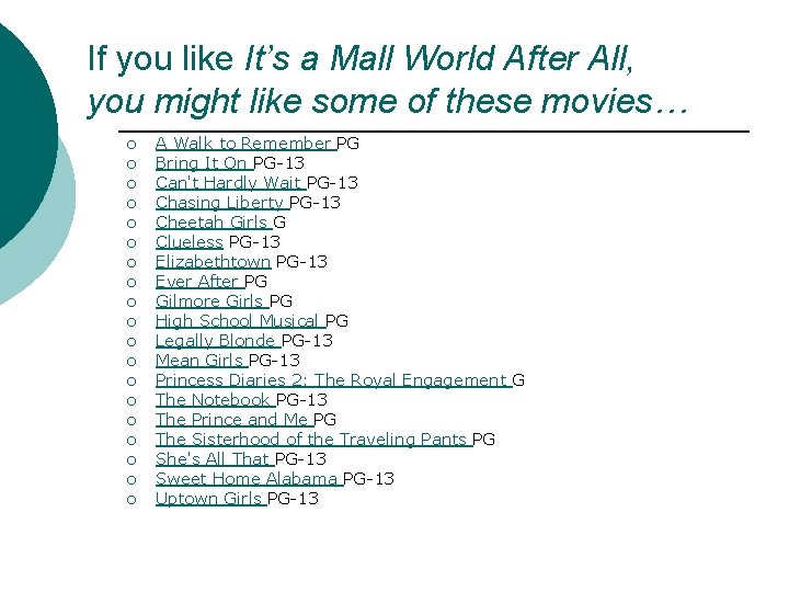 If you like It’s a Mall World After All, you might like some of