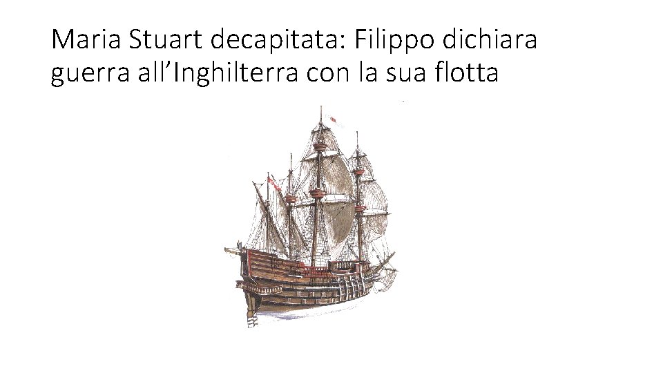 Maria Stuart decapitata: Filippo dichiara guerra all’Inghilterra con la sua flotta 