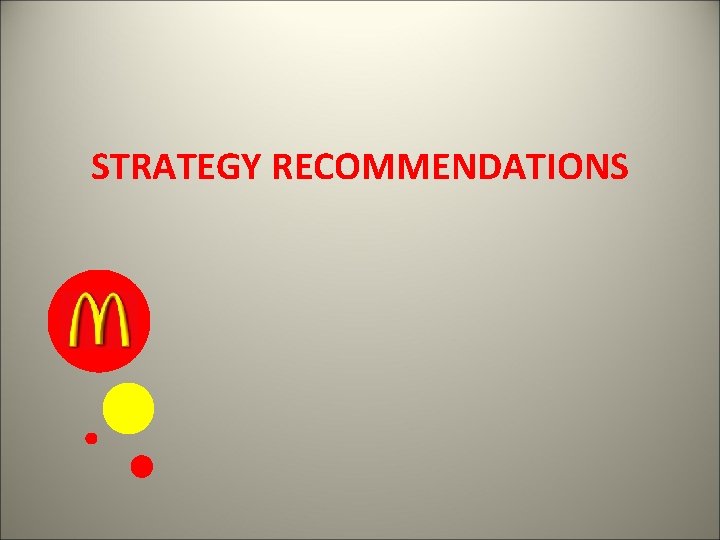 STRATEGY RECOMMENDATIONS 