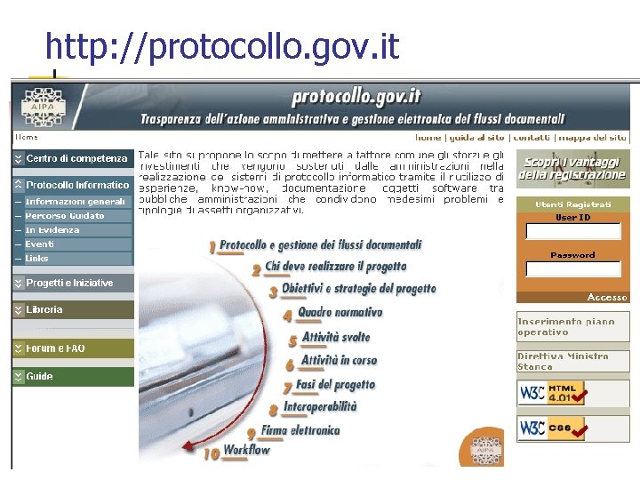http: //protocollo. gov. it 