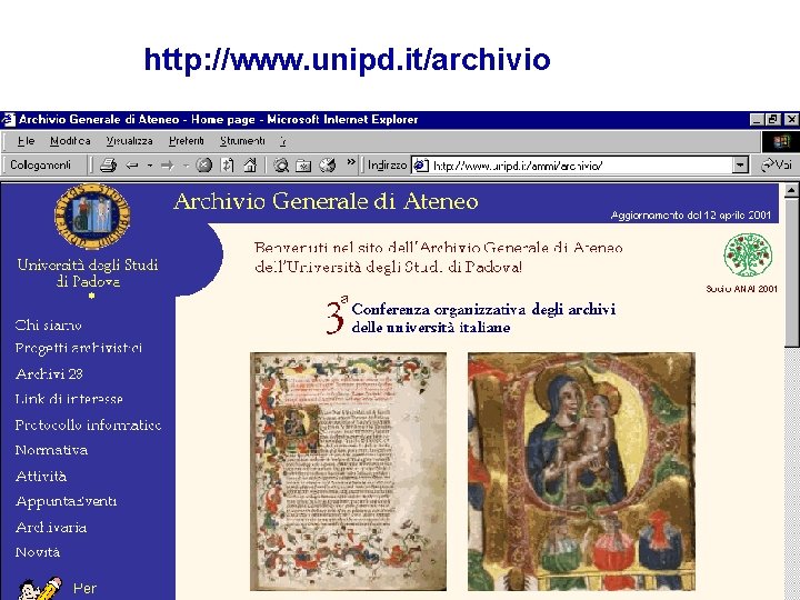 http: //www. unipd. it/archivio 