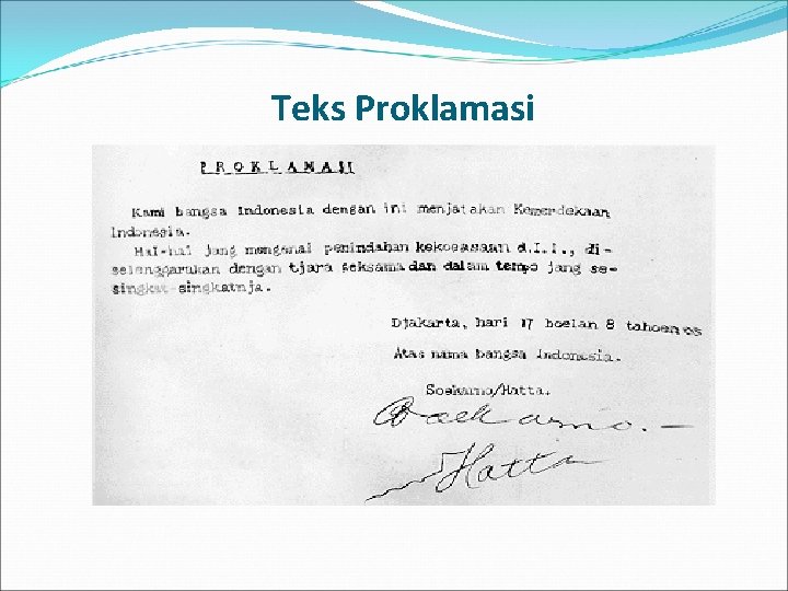 Teks Proklamasi 